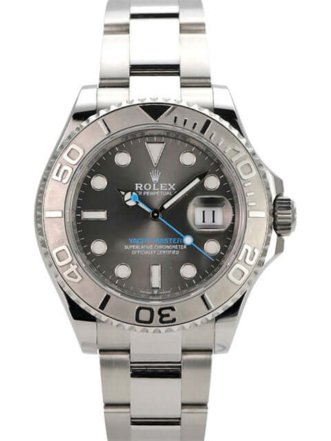 Rolex Yacht-Master 40 Oystersteel Platin 126622 Rhodium mit rhodiumfarbenem Zifferblatt und Edelstahlband