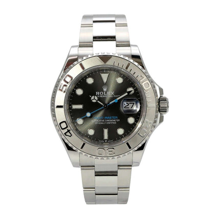 Rolex Yacht-Master 40 Oystersteel Platin 126622 Rhodium mit rhodiumfarbenem Zifferblatt und Oyster-Edelstahlband