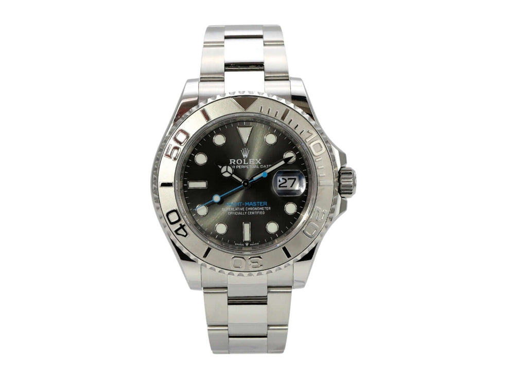 Rolex Yacht-Master 40 Oystersteel Platin 126622 Rhodium mit rhodiumfarbenem Zifferblatt und Oyster-Edelstahlband