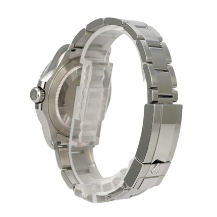 Rolex Yacht-Master 40 Oystersteel Platin 126622 Rhodium seitliche Ansicht des Uhrenarmbands und Gehäuses.