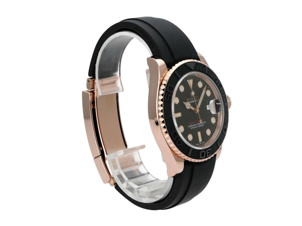 Rolex Yacht-Master 40 Everose-Gold 126655 mit schwarzem Zifferblatt und Oyster Kautschukband