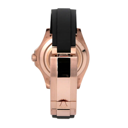 Rolex Yacht-Master 40 Everose-Gold 126655 Rückansicht mit Oyster Kautschukband