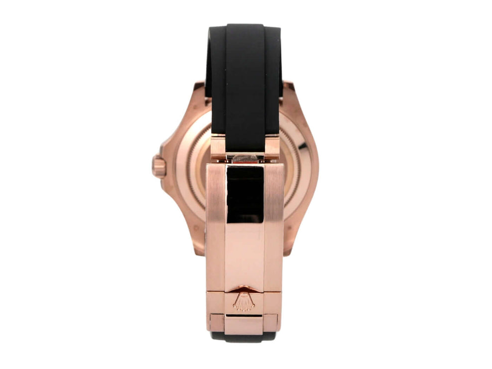 Rolex Yacht-Master 40 Everose-Gold 126655 Rückansicht mit Oyster Kautschukband