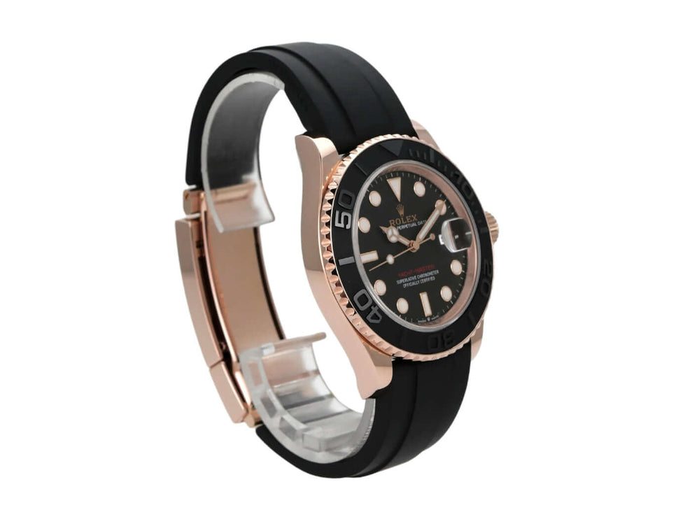 Rolex Yacht-Master 40 Everose-Gold Ref. 126655 mit schwarzem Zifferblatt und Kautschukband