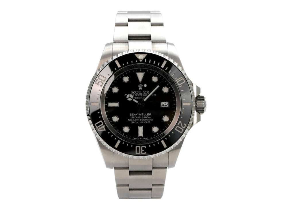 Rolex Sea-Dweller 126660 Deepsea aus Edelstahl mit schwarzem Zifferblatt und Oyster-Armband