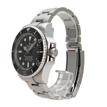 Rolex Sea-Dweller 126660 Deepsea Edelstahl-Taucheruhr mit schwarzem Zifferblatt und Oyster-Armband