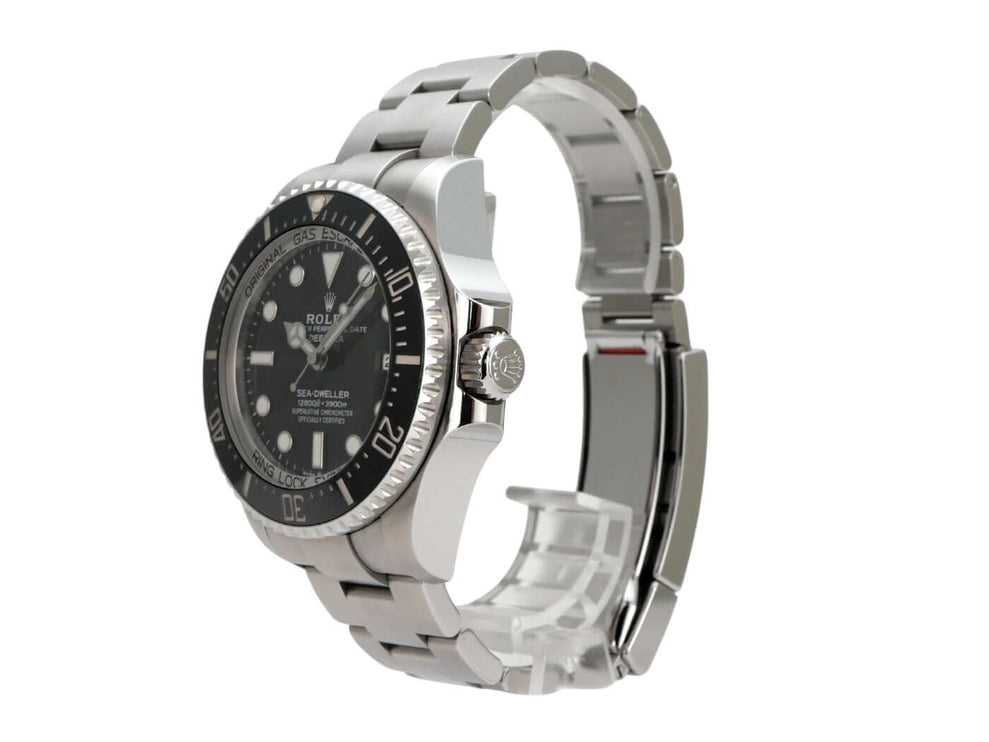 Rolex Sea-Dweller 126660 Deepsea Edelstahl-Taucheruhr mit schwarzem Zifferblatt und Oyster-Armband