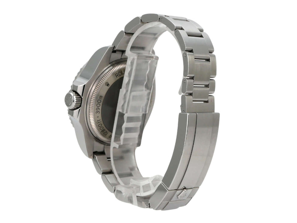 Rolex Sea-Dweller 126660 Deepsea, Edelstahlarmband und Gehäuse, Rückansicht der Taucheruhr