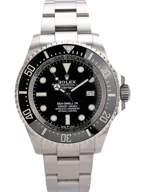 Rolex Sea-Dweller 126660 Deepsea, schwarze Taucheruhr aus Edelstahl mit Keramiklünette und Oyster-Band