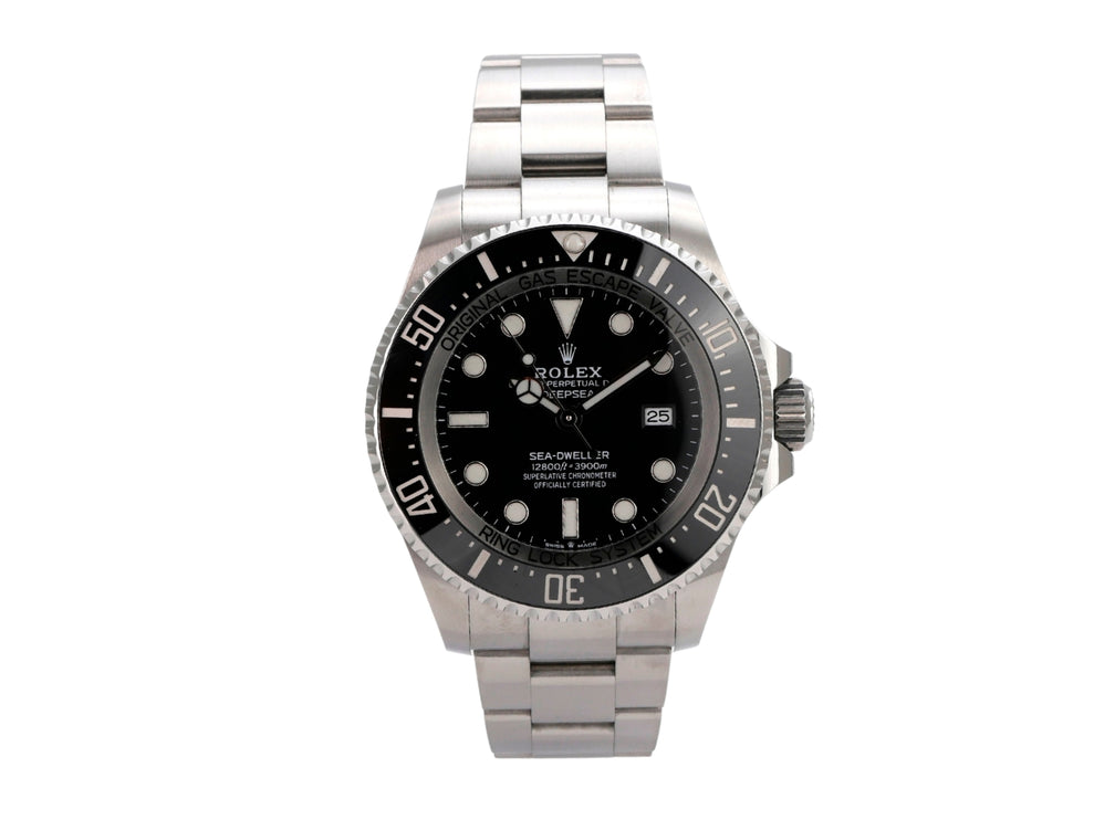 Rolex Sea-Dweller 126660 Deepsea aus 2022, Edelstahl, schwarzes Zifferblatt, 44 mm, Oyster-Band und Keramiklünette
