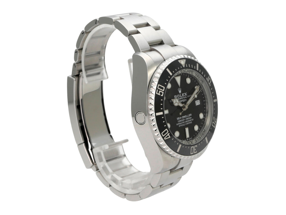 Rolex Sea-Dweller 126660 Deepsea aus Edelstahl mit schwarzem Zifferblatt, Keramiklünette und Oyster-Band