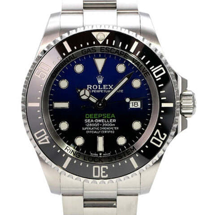 Rolex Sea-Dweller Deepsea 126660 D-Blue mit blauen und schwarzen Zifferblatt, Edelstahlband, 44 mm Gehäuse.