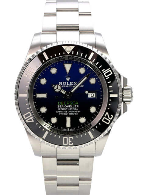 Rolex Sea-Dweller Deepsea 126660 D-Blue mit blauen und schwarzen Zifferblatt, Edelstahlband, 44 mm Gehäuse.