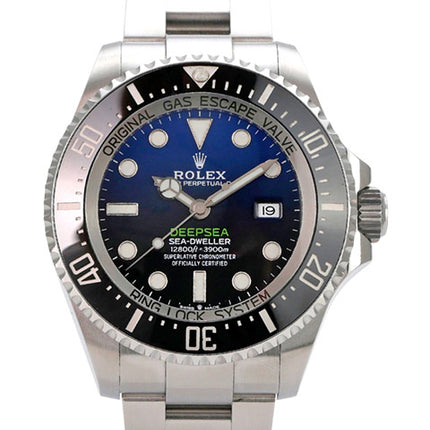 Rolex Sea-Dweller Deepsea 126660 D-Blue, Edelstahl, 44 mm, schwarzes/blaues Zifferblatt, Heliumventil
