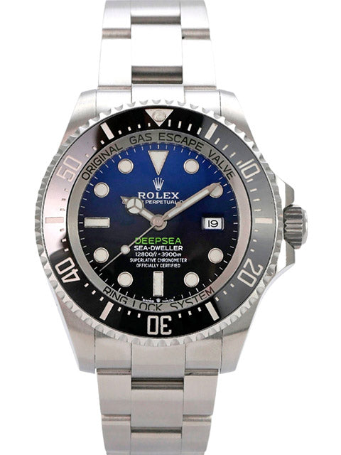 Rolex Sea-Dweller Deepsea 126660 D-Blue, Edelstahl, 44 mm, schwarzes/blaues Zifferblatt, Heliumventil