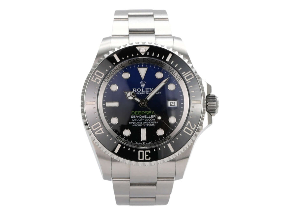 Rolex Sea-Dweller Deepsea 126660 D-Blue 2023, Edelstahl, 44 mm, schwarzes/blaues Zifferblatt, Heliumventil