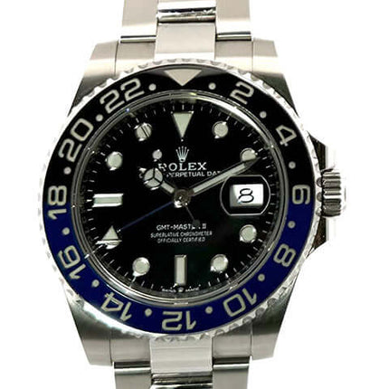 Rolex GMT-Master II 126710BLNR Edelstahl, schwarz/blauer Keramik Lünette, Oyster-Band, schwarzes Zifferblatt, deutsche Ausgabe 2022