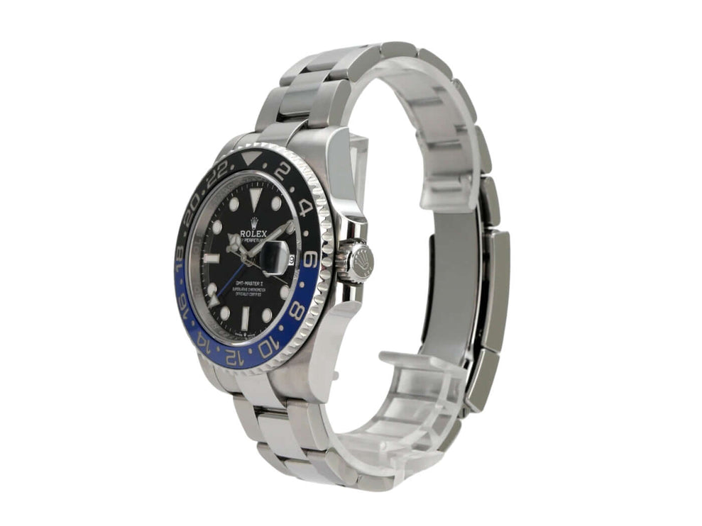 Rolex GMT-Master II Edelstahl 126710BLNR Oyster-Band detailaufnahme des uhrenarmbands