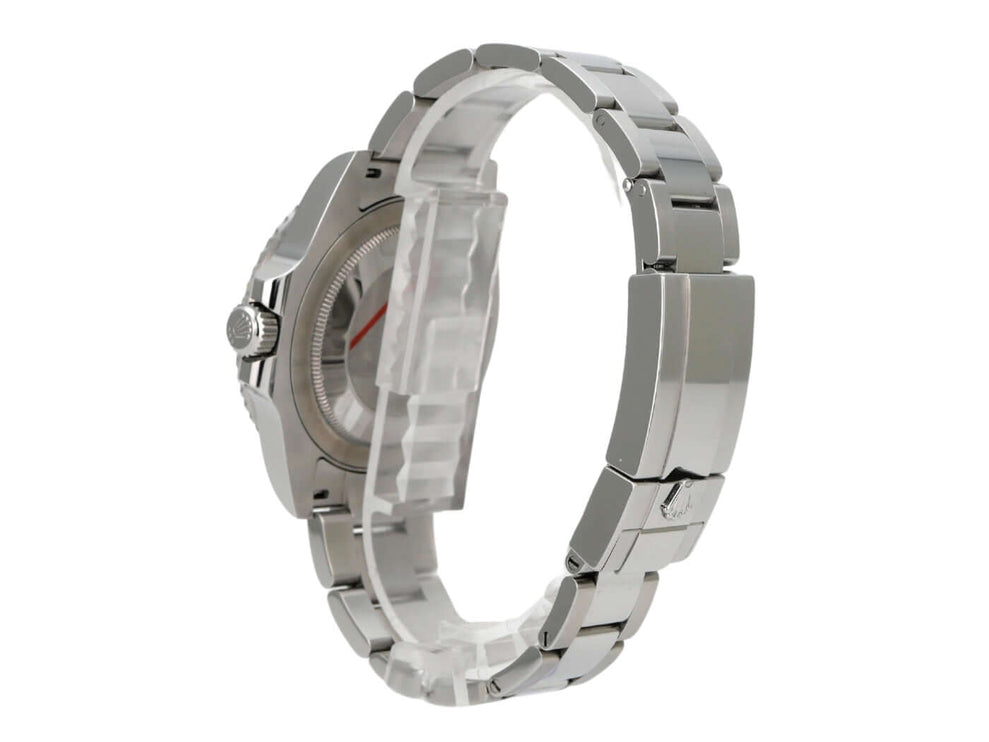 Rolex GMT-Master II Edelstahl 126710BLNR Oyster-Band, Edelstahlgehäuse und Oyster-Armband in Seitenansicht