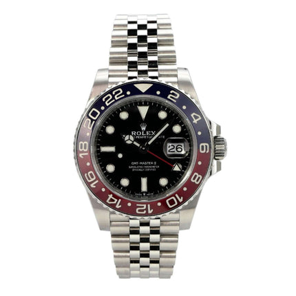 Rolex GMT-Master II Edelstahl 126710BLRO mit blau-roter Keramik-Lünette und Jubilé-Armband