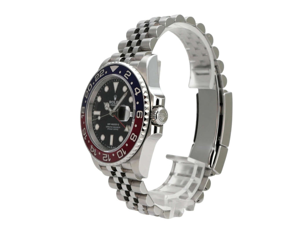 Rolex GMT-Master II Edelstahl 126710BLRO Uhr mit blau-roter Keramiklünette und Jubilee-Armband