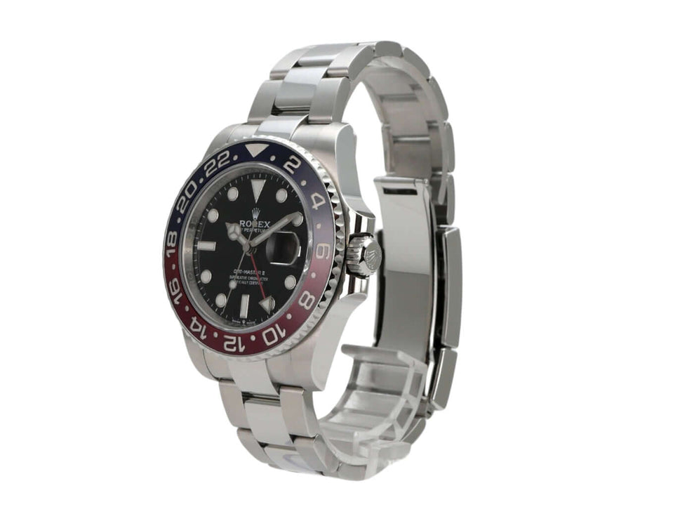 Rolex GMT-Master II 126710BLRO Edelstahl mit schwarzem Zifferblatt und Oyster-Band