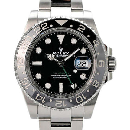 Rolex GMT-Master II Edelstahl Ref. 126710GRNR mit schwarzem Zifferblatt und Oyster-Edelstahlarmband