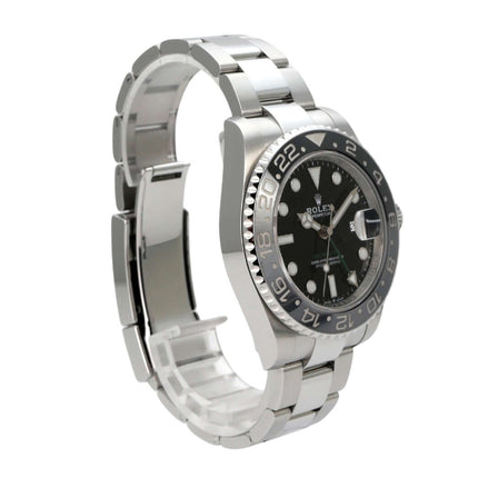 Rolex GMT-Master II Edelstahl Ref. 126710GRNR mit schwarzem Zifferblatt und Edelstahlarmband