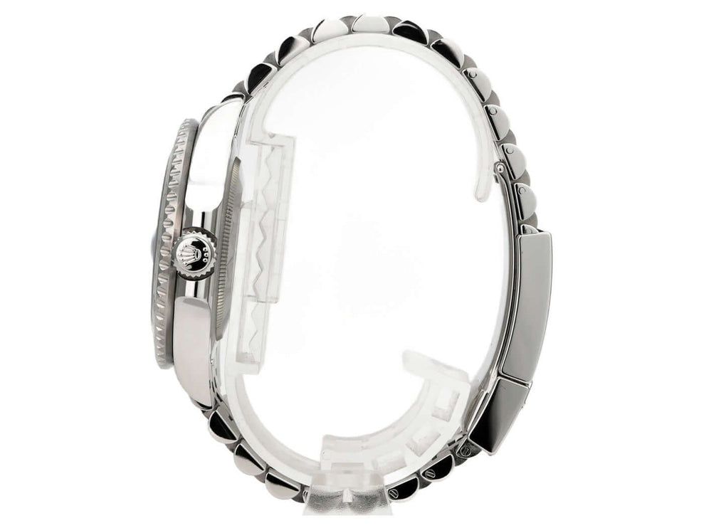 Rolex GMT-Master II Edelstahl 126710GRNR Jubile-Band, schwarze/graue Lünette, Edelstahlarmband, 40 mm
