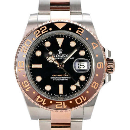 Rolex GMT-Master II Edelstahl Everose-Gold 126711CHNR mit schwarzem Zifferblatt und 18 kt Everose-Gold Lünette
