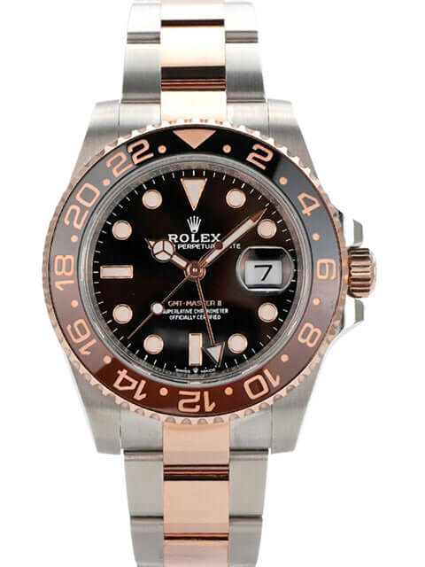 Rolex GMT-Master II Edelstahl und Everose-Gold 126711CHNR mit schwarzem Zifferblatt und drehbarer Lünette