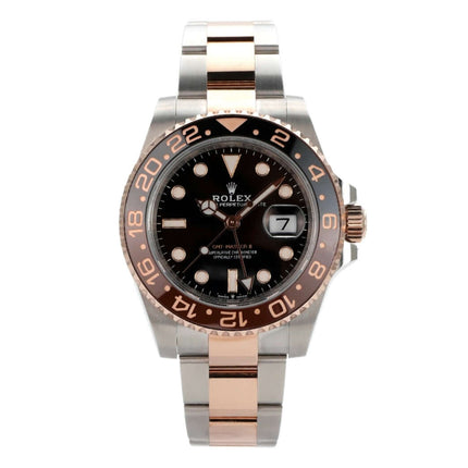 Rolex GMT-Master II Edelstahl und Everose-Gold 126711CHNR mit schwarzem Zifferblatt und drehbarer Lünette