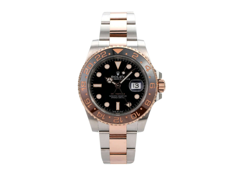 Rolex GMT-Master II Edelstahl und 18 kt Everose-Gold, schwarzes Zifferblatt, Ref. 126711CHNR.