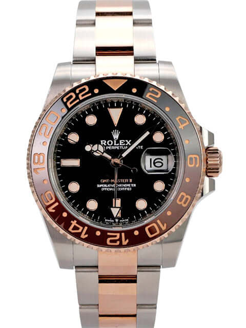 Rolex GMT-Master II Edelstahl Everose-Gold 126711CHNR mit schwarzem Zifferblatt und Everose-Gold-Lünette