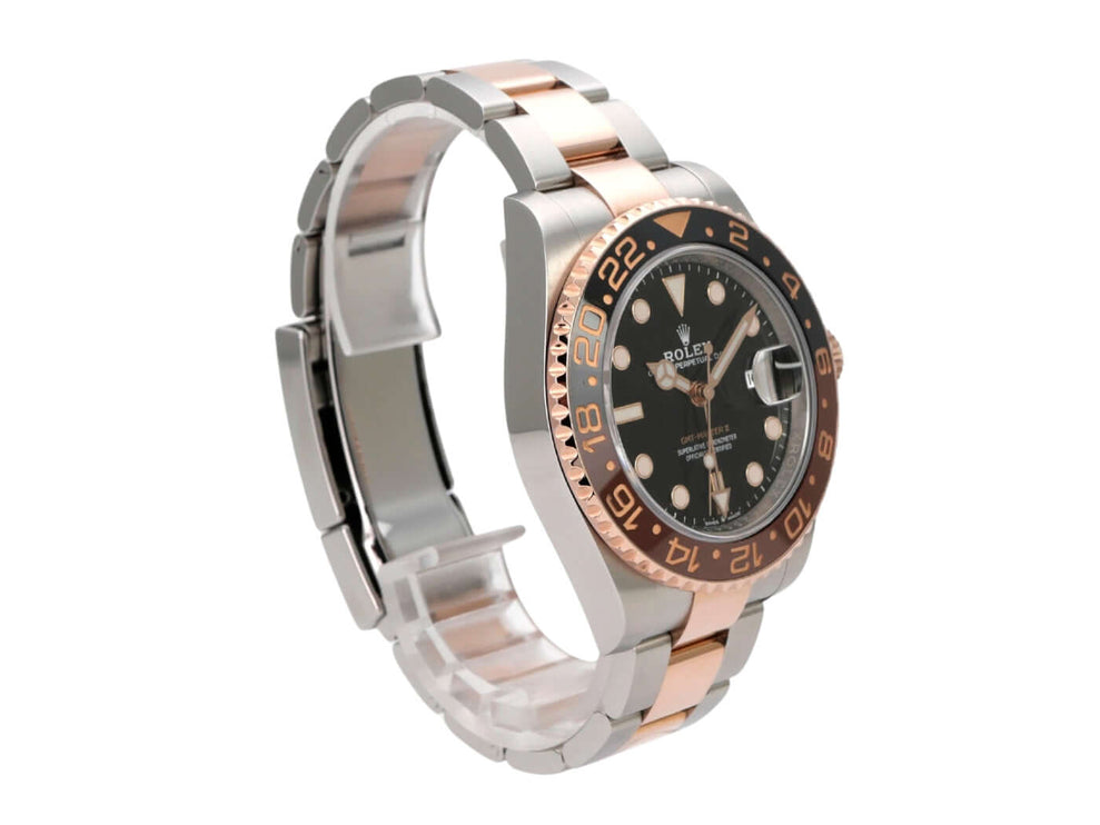 Rolex GMT-Master II Edelstahl Everose-Gold 126711CHNR in Edelstahl/18 kt Everose-Gold, drehbare Keramikeinlage, schwarzes Zifferblatt.