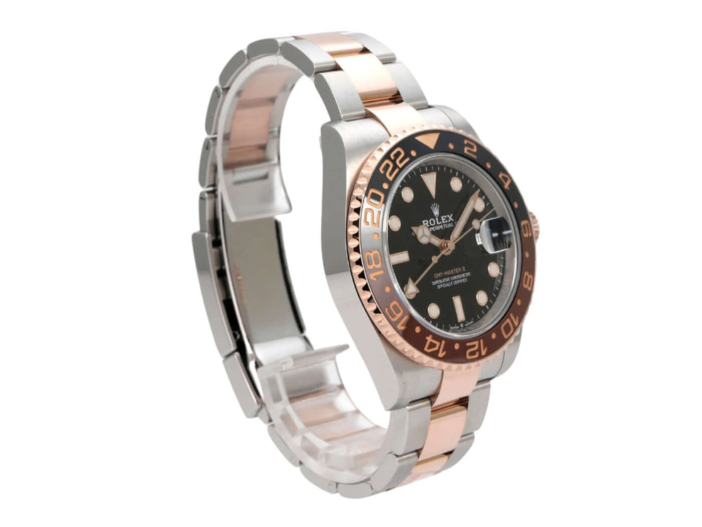 Rolex GMT-Master II Edelstahl Everose-Gold 126711CHNR mit schwarzem Zifferblatt und zweifarbigem Armband