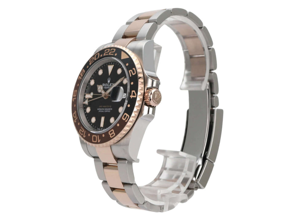 Rolex GMT-Master II Edelstahl Everose-Gold 126711CHNR mit schwarzem Zifferblatt und poliertem Armband