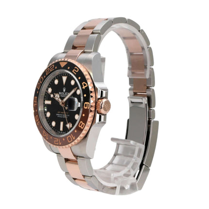 Rolex GMT-Master II Edelstahl Everose-Gold 126711CHNR mit schwarzem Zifferblatt und poliertem Armband