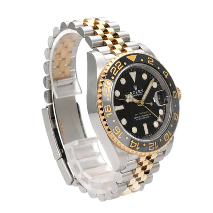 Rolex GMT-Master II Edelstahl Gelbgold 126713GRNR mit schwarzem Zifferblatt, Jubileeband und GMT-Lünette