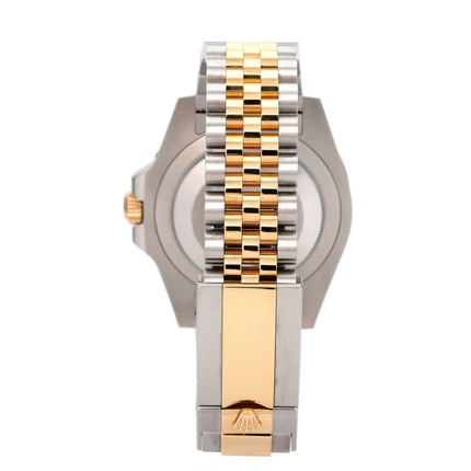 Rolex GMT-Master II Edelstahl Gelbgold 126713GRNR mit Jubilee-Band und Oysterclasp, Rückansicht