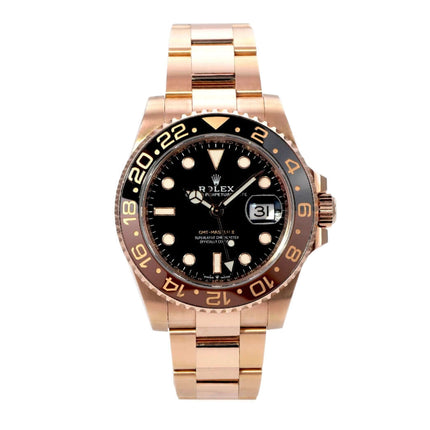 Rolex GMT-Master II Everose-Gold 126715CHNR aus 18 kt Everose-Gold mit schwarzem Zifferblatt und Keramiklünette