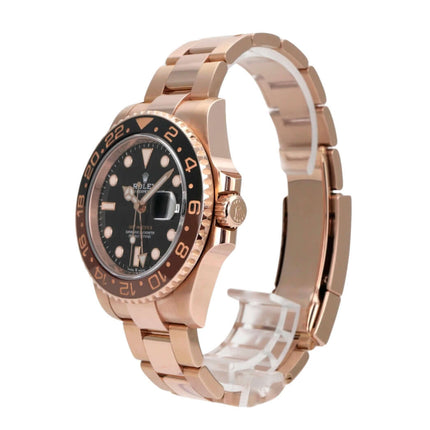 Rolex GMT-Master II Everose-Gold 126715CHNR, 18 kt Roségold Uhr mit schwarzem Zifferblatt und Keramiklünette