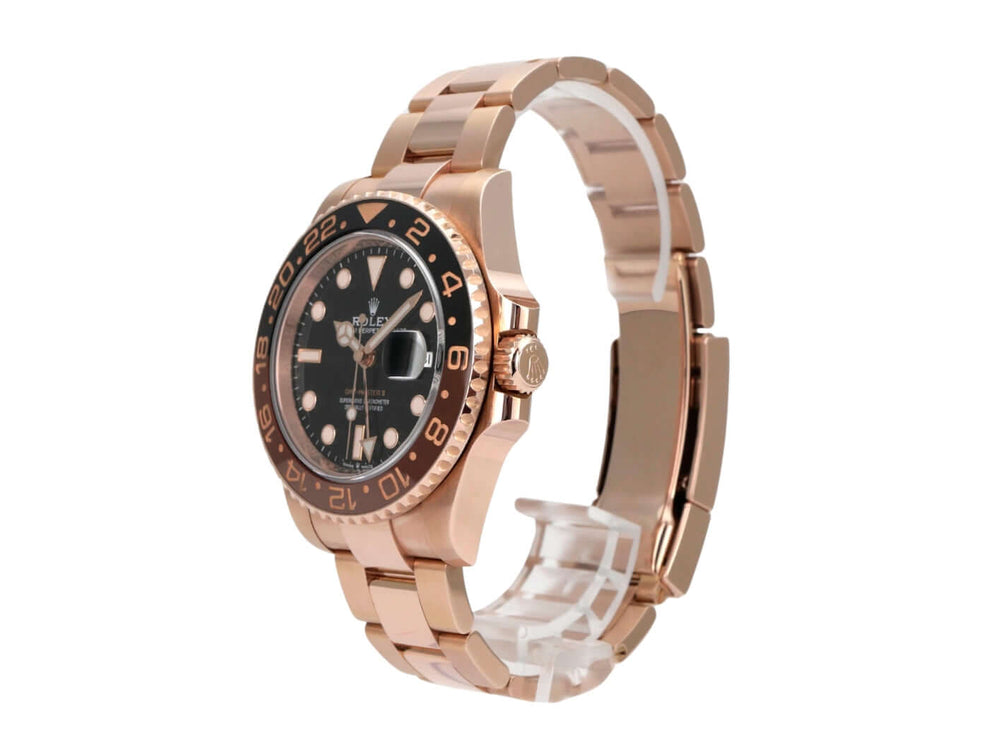 Rolex GMT-Master II Everose-Gold 126715CHNR, 18 kt Roségold Uhr mit schwarzem Zifferblatt und Keramiklünette