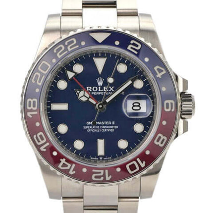 Rolex GMT-Master II Weißgold 126719BLRO Blau, 18 kt Weißgold, blau-rote Keramiklünette, 40 mm, Oyster-Armband