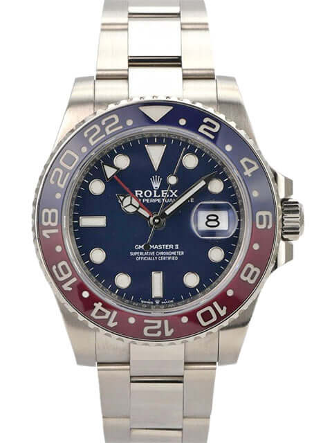 Rolex GMT-Master II Weißgold 126719BLRO Blau, 18 kt Weißgold, blau-rote Keramiklünette, 40 mm, Oyster-Armband