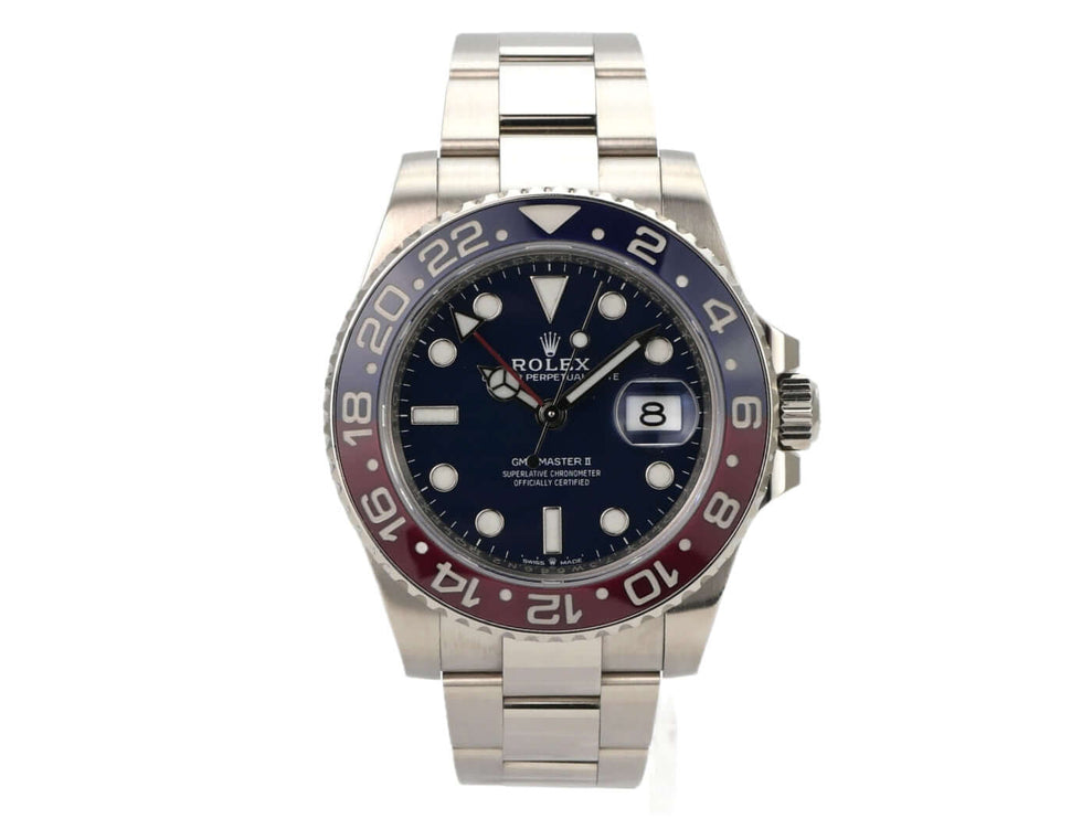 Rolex GMT-Master II Weißgold 126719BLRO Blau, 18 kt Weißgold mit blau/roter Keramiklünette und blauem Zifferblatt