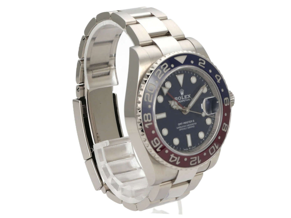 Rolex GMT-Master II Weißgold 126719BLRO Blau, blaues Zifferblatt, Weißgold-Armband und blau-rote Cerachrom-Lünette