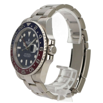 Rolex GMT-Master II Weißgold 126719BLRO Blau, 18 kt Weißgold, blau/rote Keramiklünette, blaues Zifferblatt
