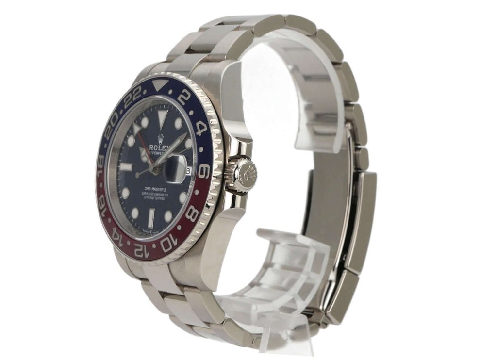 Rolex GMT-Master II Weißgold 126719BLRO Blau, 18 kt Weißgold, blau/rote Keramiklünette, blaues Zifferblatt