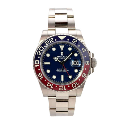 Rolex GMT Master II Weißgold 126719BLRO Blau mit blau-roter Keramiklünette und blauem Zifferblatt